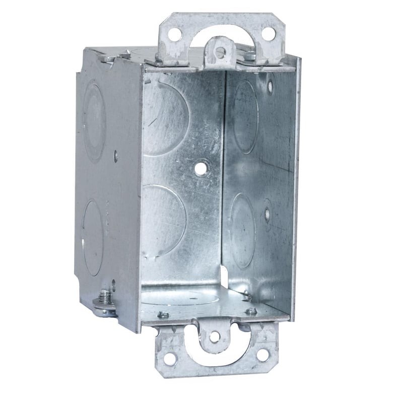 Multiple 503 Switch Box 2-1/2" Deep 1/2" & 3/4" KO Plaster Ears