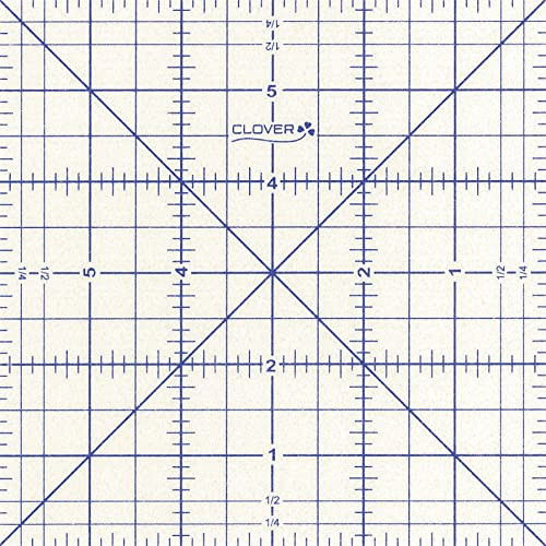 Clover Hot Hemmer Ruler 6"X6" - Square