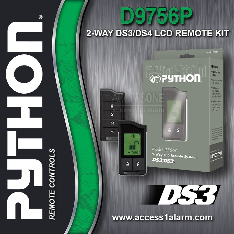 Python DS3 D9756P 2-Way LCD 1-Mile Remote Control Kit 7756P 7656P XDR Antenna