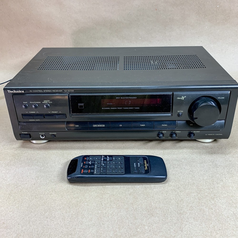 Technics SA-EX100 AV Control Stereo Receiver Amplifier Bundle with Remote Works