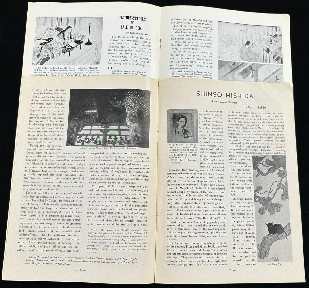 1950's Japanese Postage Stamps Book and Magazines - Group of 9