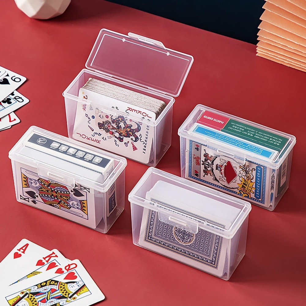 8 Pcs Blank Playing Card Case Storage Box, Empty Flash Card Deck Holder Case ...