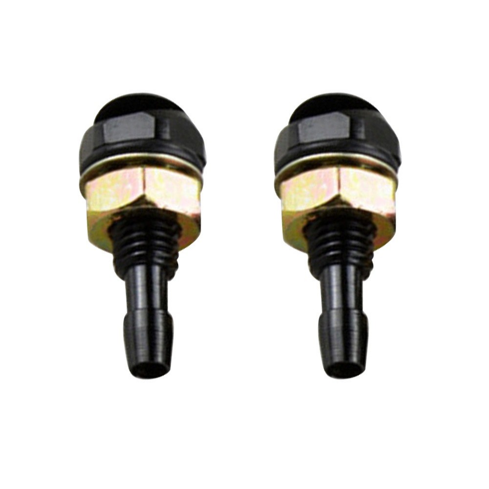 One Pair Replacement Front Windshield Washer Nozzles (Black)