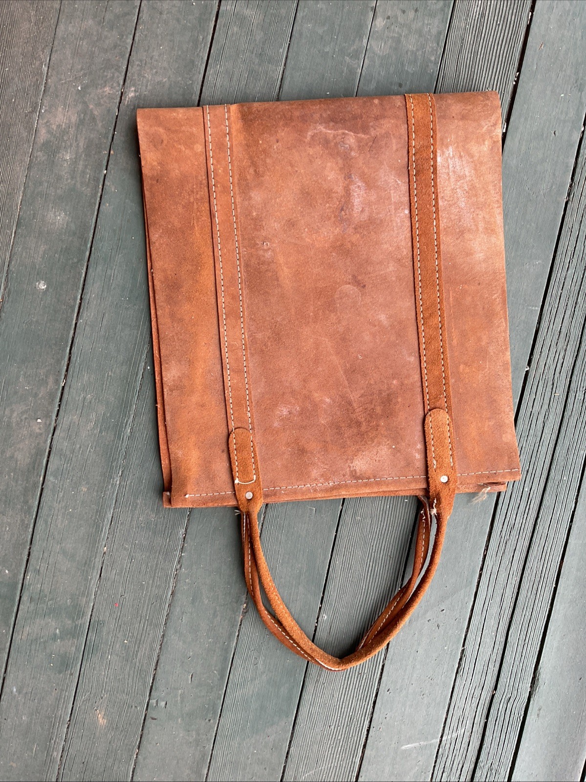 34"x14.5" Leather Firewood Log Carrier Sling vintage cool Look