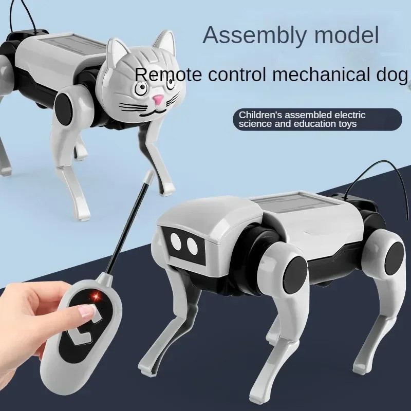 Remote Control Robot Dog DIY Assembling Toy Science Educational Gift for Kids