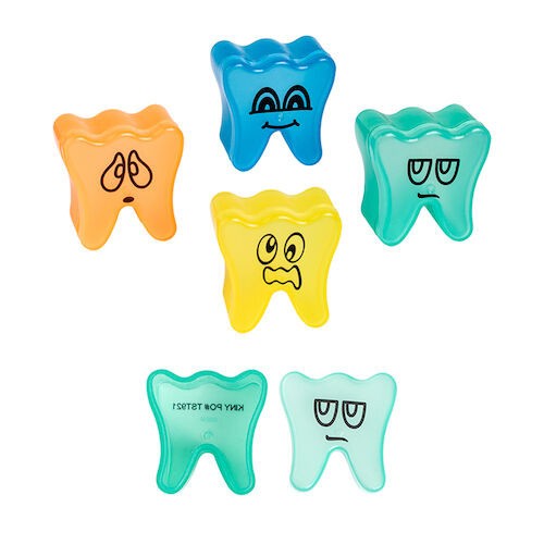 Tooth Savers Funny Face Tooth Shaped Tooth Saver Assorted, 48/Pkg
