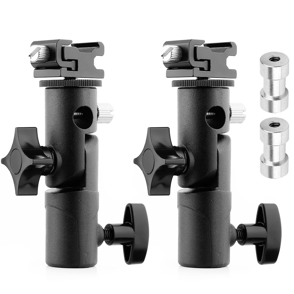 2Pack Camera Flash Speedlite Mount Swivel Light Stand Bracket with Umbrella R...