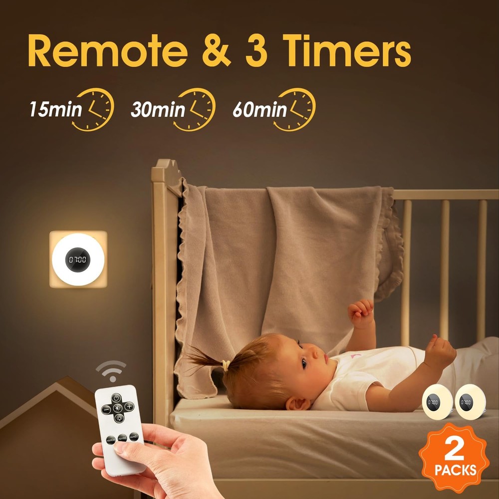 【2 Pack】 Bathroom Clock,10 Levels Dimmable+3 Light Colors+Remote Shower Clock...