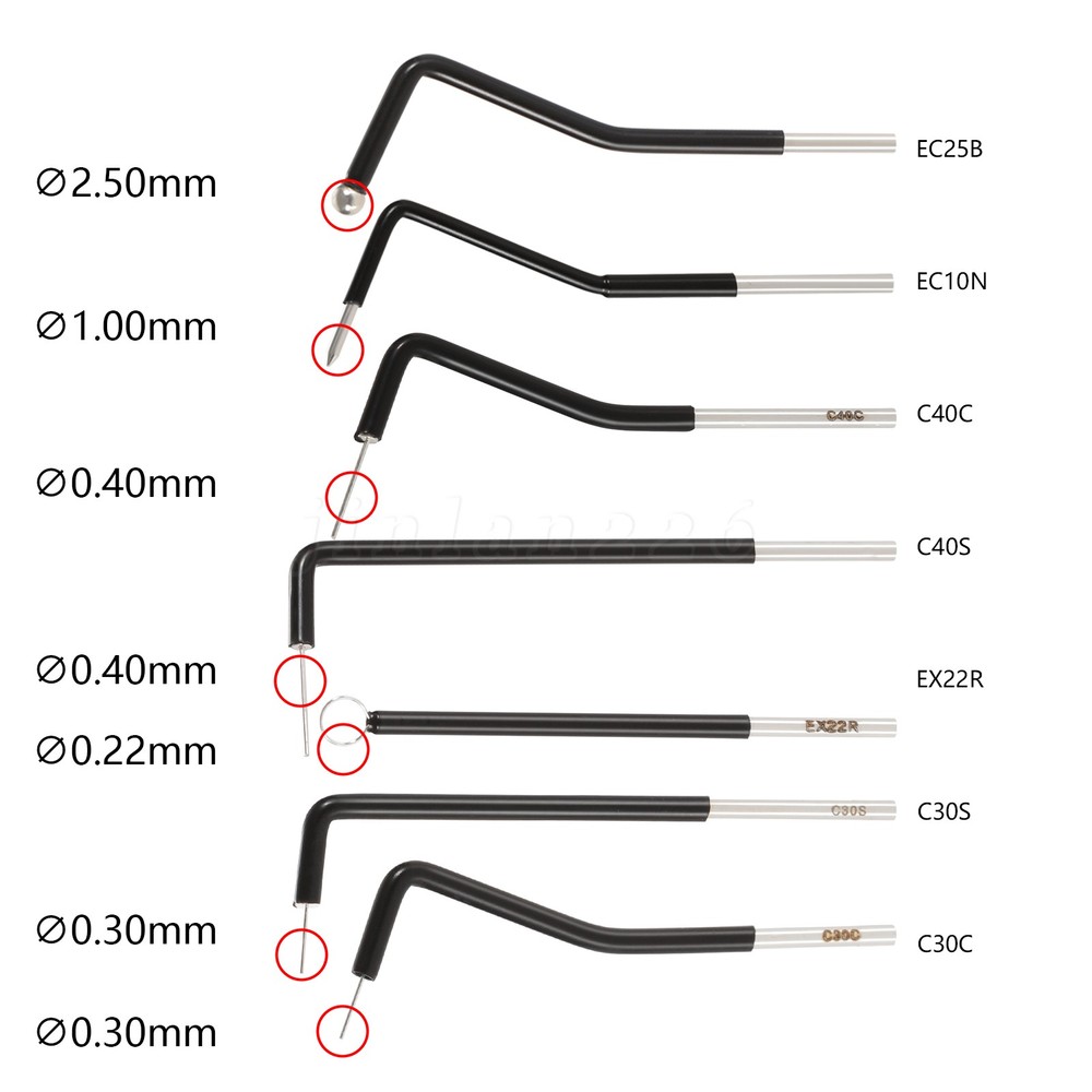 7 Knife Tips For Electro Electrosurgery Unit Machine High Frequency Electric CE
