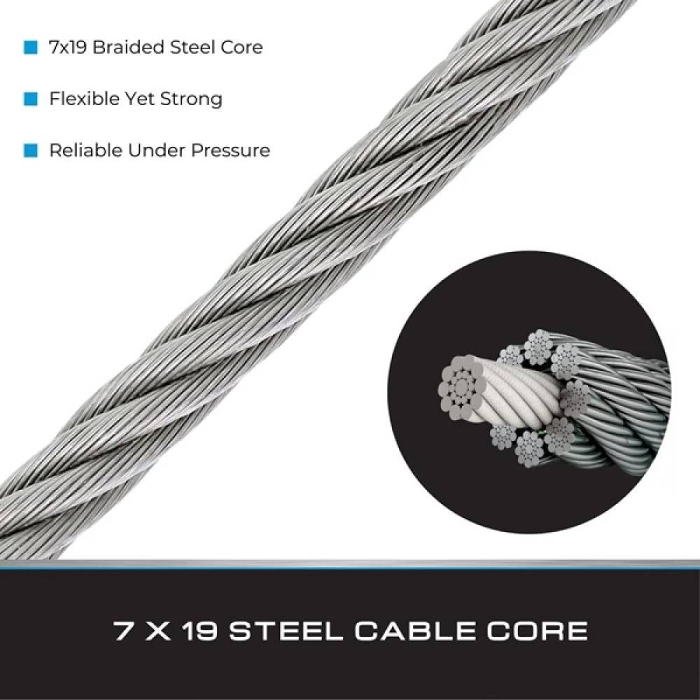 Tie Down 59535 Galvanized Self Coiling Class 2 Boat Trailer Hitch Cables 2 Pack