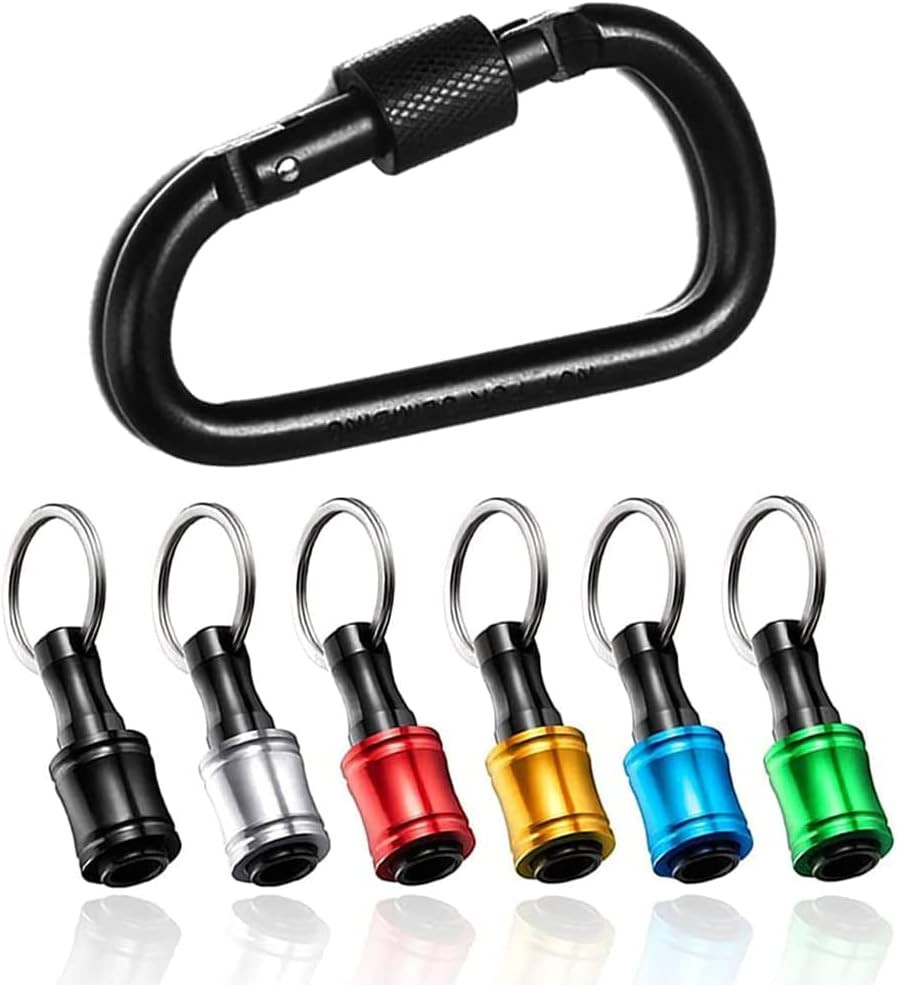 14Pcs 1/4" Hex Shank Quick Release Keychain Screwdriver Drill Bit Holder Bit Set