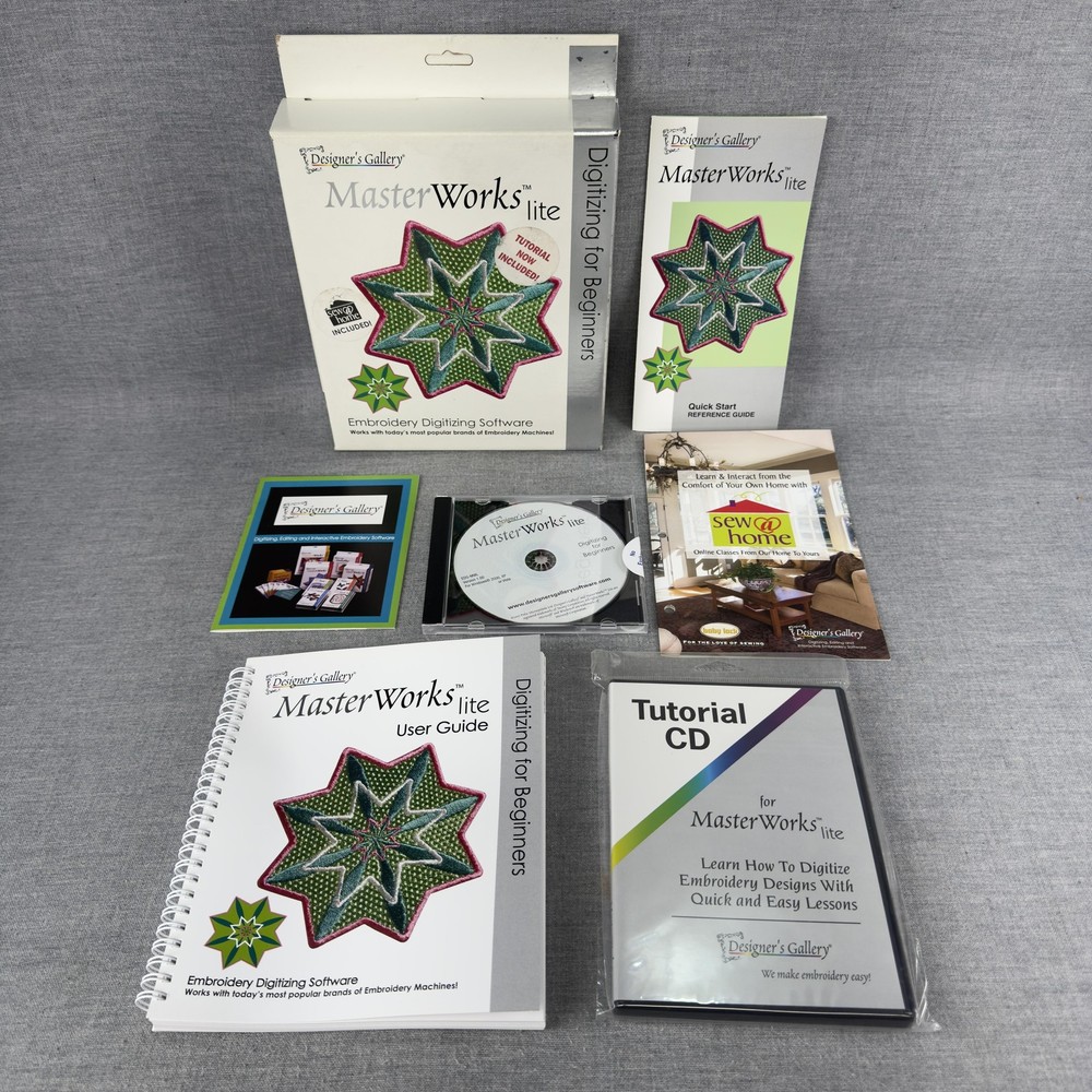 Designer's Gallery MasterWorks lite Embroidery Digitizing Software Windows CD