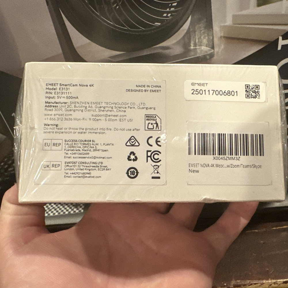EMEET E3131 SMARTCAM NOVA 4K WEB CAMERA FOR PC 2 MICS AUTOFOCUS, E3131111