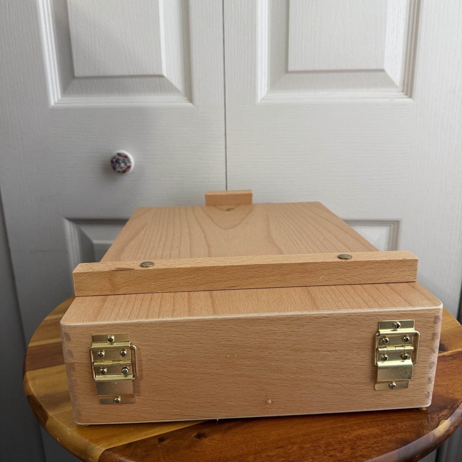 Wood Desktop Art Easel With Storage Travel Case Gifts Unisex Cottage Minimalist