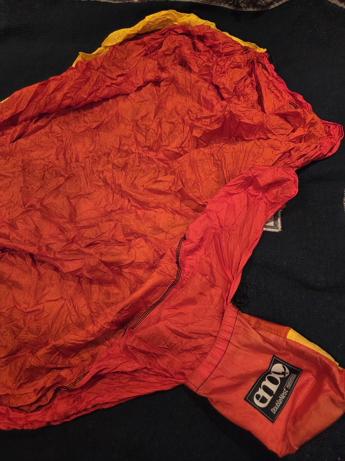 Eno Double Nest Hammock With Atlas Strap Suspension System Red/yellow