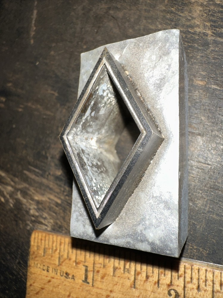 Print Block “ Diamond Frame “ Room For Type, Brass & Lead.