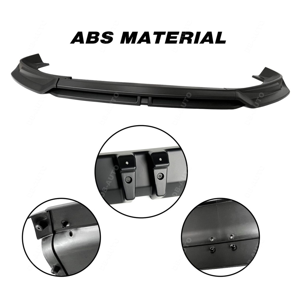 Four-Part Split Front Bumper Lip For Mustang Mach-E 2021 2022 (Matte Black)