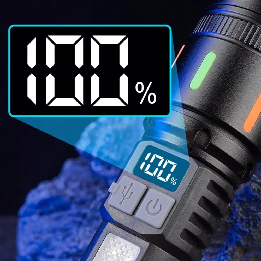 2 x 99000000 Lumens Super Bright LED Tactical Flashlight Rechargeable Work Light