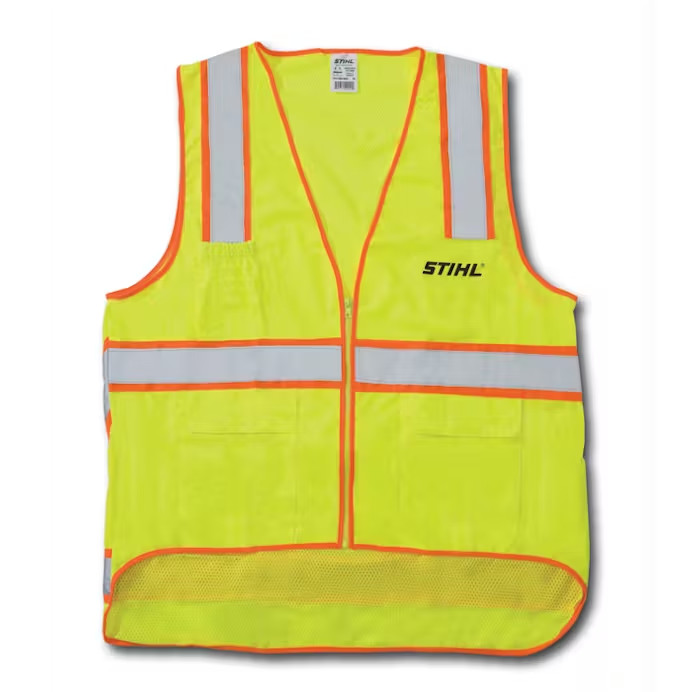 OEM Stihl High Visibility Safety Vest, Mesh Back Solid Front, ANSI Class 2