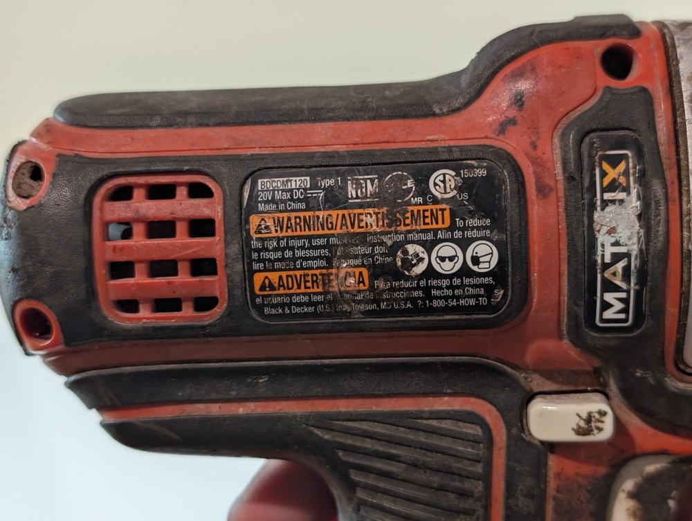 BLACK+DECKER 20V MAX Cordless Drill/Driver BDCDMT120 - (TOOL ONLY)