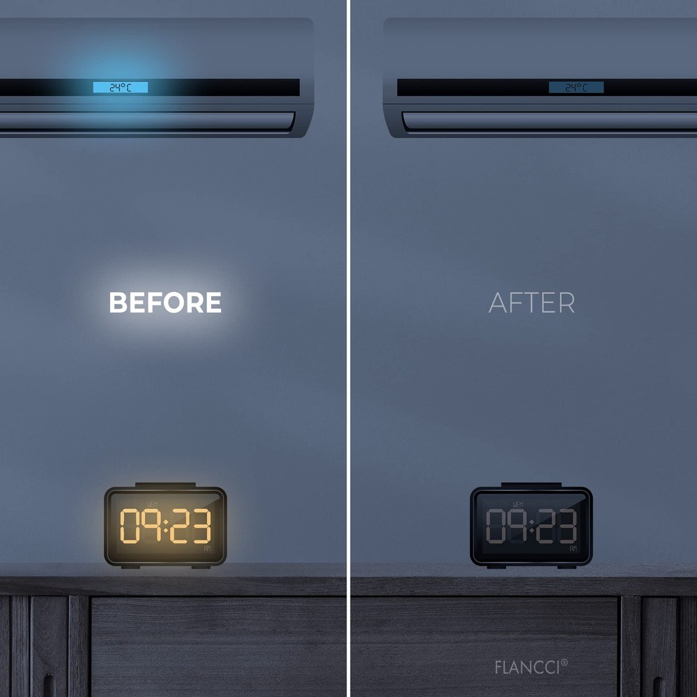 FLANCCI LED Light Blocking Stickers, Dimming 2 Sheets 80%, Black