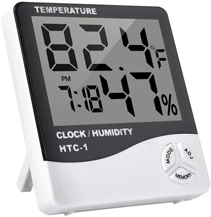 Thermometer Indoor Digital LCD Hygrometer Temperature Humidity Meter Alarm Clock