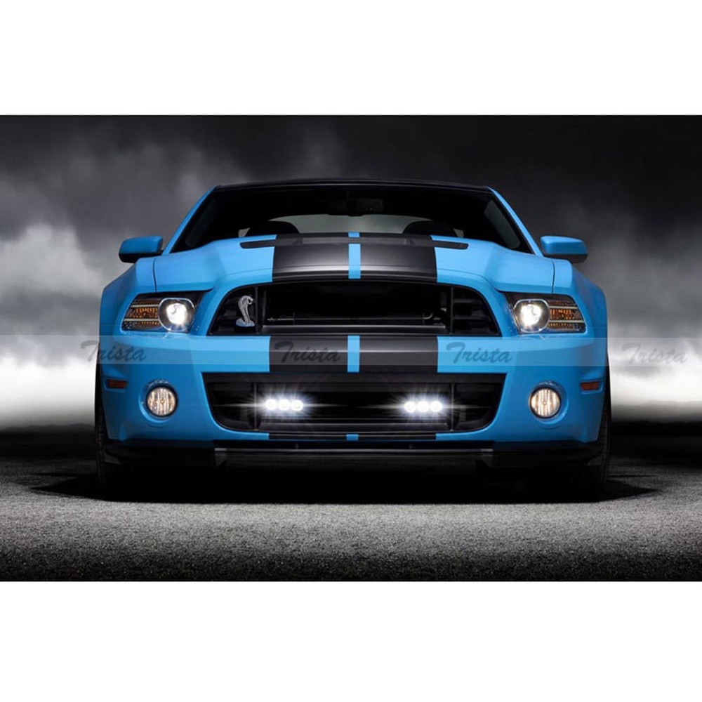 2PC 3LED White Car DRL Daytime Running Light Remote Control Strobe Flash Warning