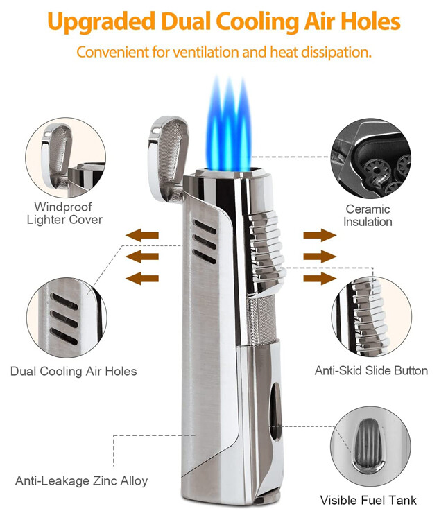 The Pinnacle Torch Lighter (Silver)
