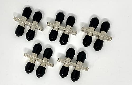 RiteAV Fiber Optic Adapter ST-ST Multimode or Singlemode Duplex Coupler (5 Pack)