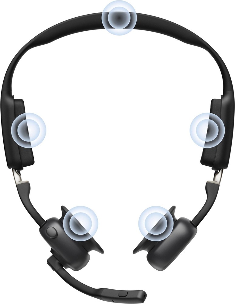 Shokz - OpenMeet, Wireless Bone Conduction Headset - Black
