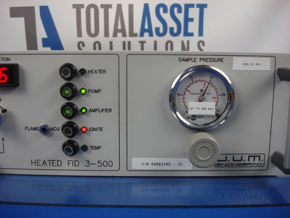 J.U.M Engineering Total Hydrocarbon Concentration Analyzer Model 3-500