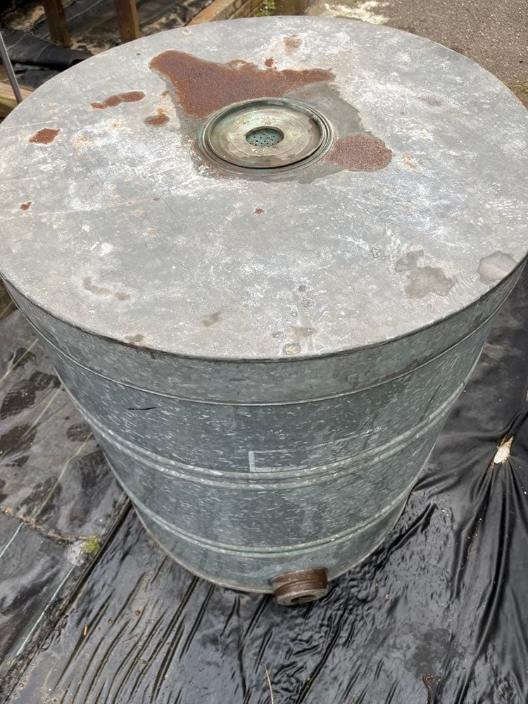 Tin can rice bin retro large