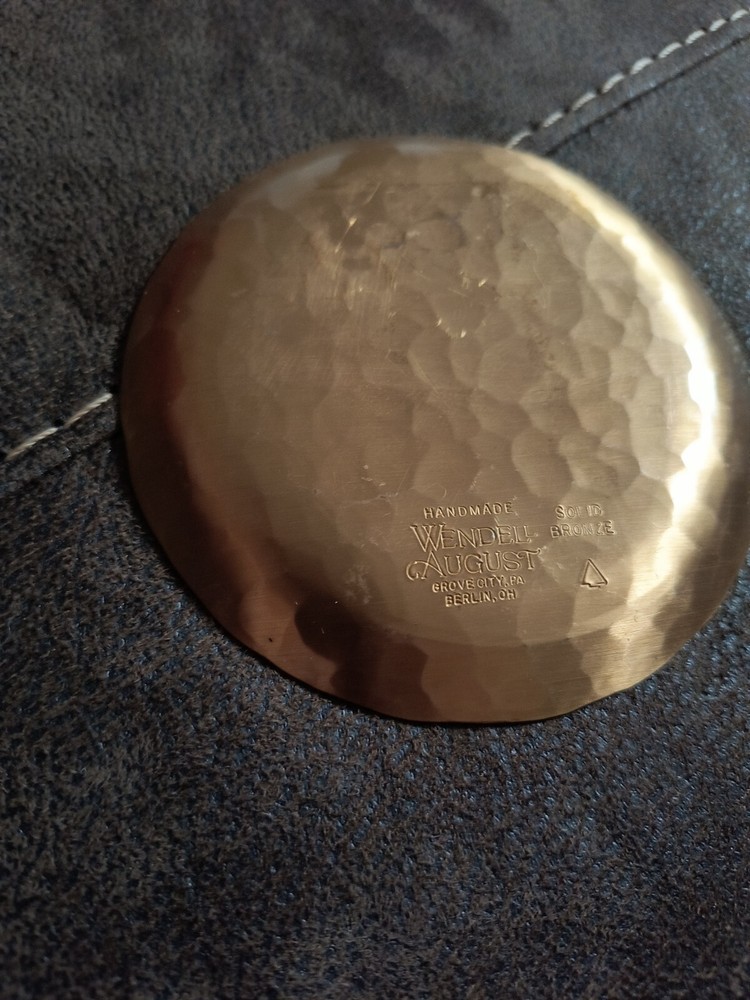 Vintage Wendell August Forge Angel Coaster Plate Solid Bronze