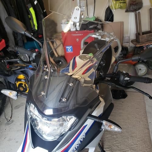Motorcycle Windshield Deflector Double Bubble Windscreen Compatible with Clear