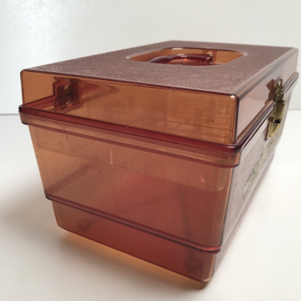 Vintage Plastic Sewing Basket Case ( RARE )