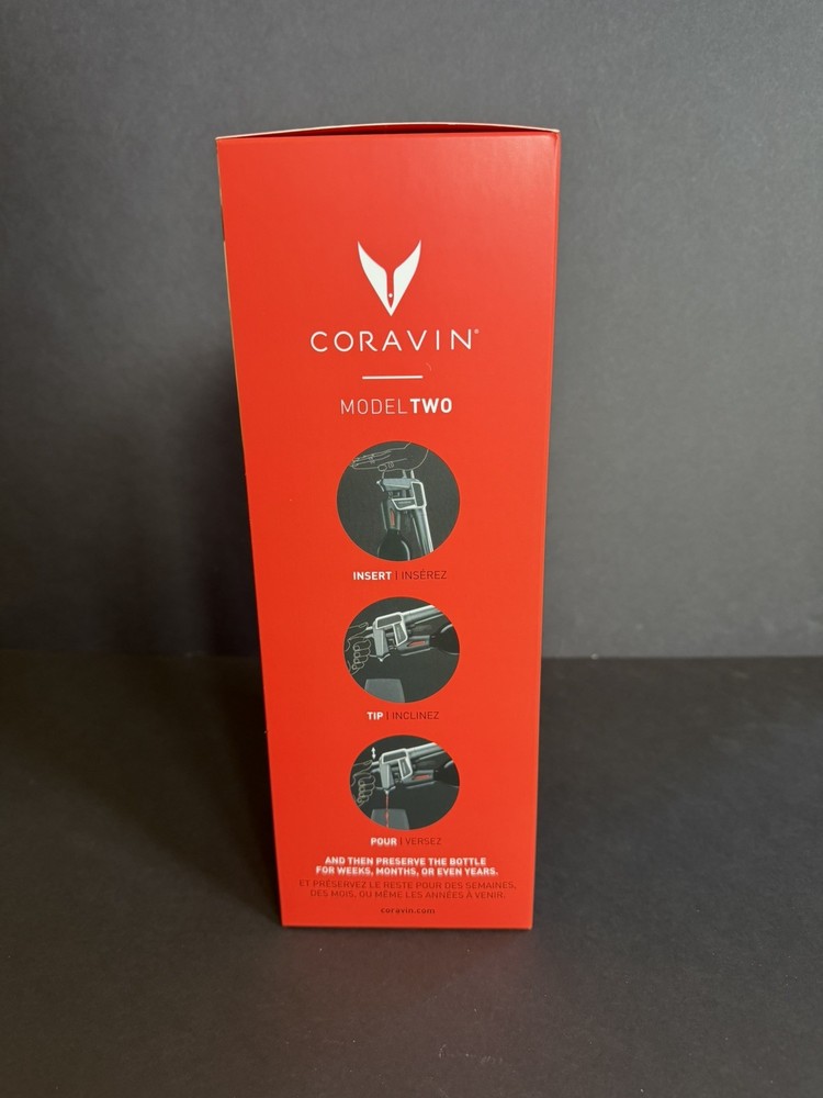 CORAVIN Model Two Wine Preservation System - NEW Open Box - **NO Argon Tanks**