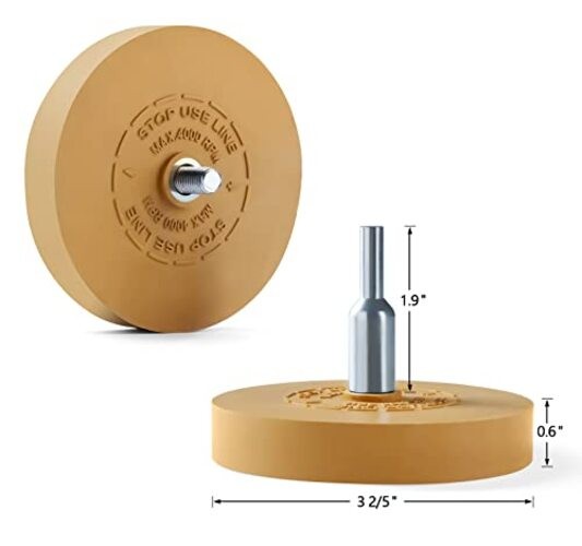 Decal Remover Eraser Wheel 2Pack Rubber Wheel 2 Pack Solid Decal Eraser Wheel