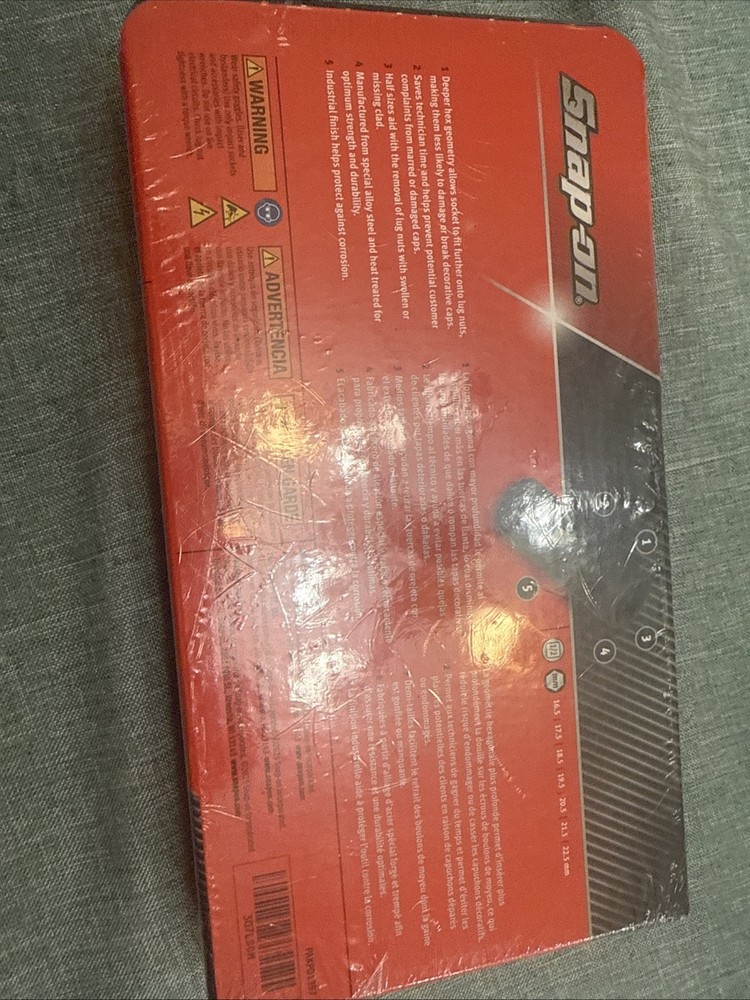 For Snap On 307LSDM 7pc 1/2 Drive Increase Hex Depth Lug Socket Set Half/size