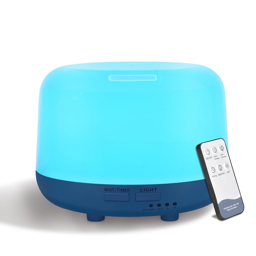 Marchred 300ML Essential Oil Diffuser with Remote Control, 7 LED Dark Blue