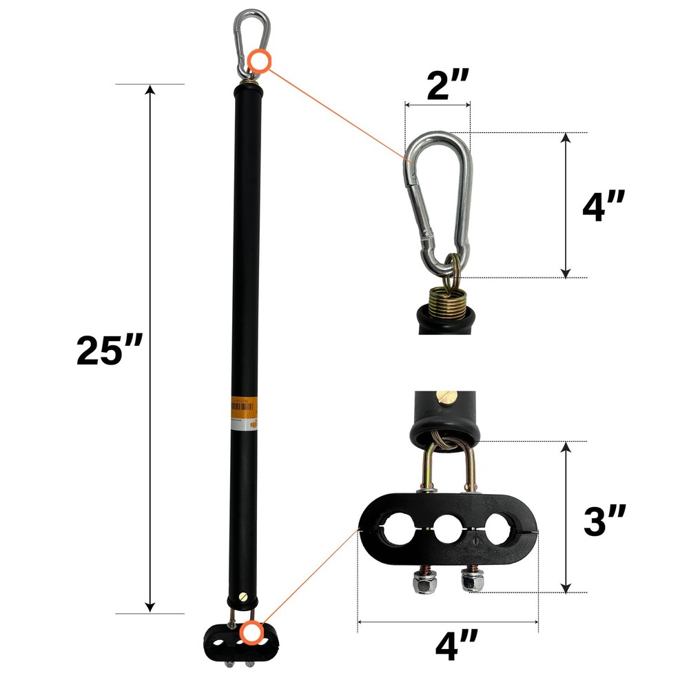 TORQUE 2 PCS 25" Single Tender Spring Kit Assembly Hanger Tracker Holder with
