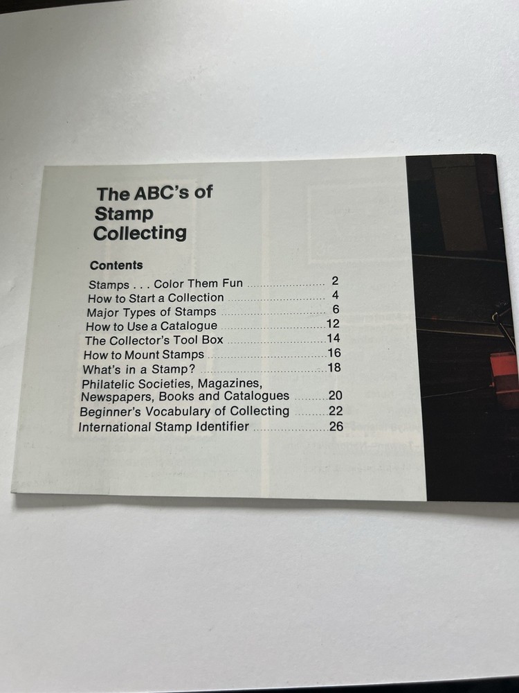 Vintage 1972 The ABC’s Of Stamp Collecting Booklet 31 Pages EUC