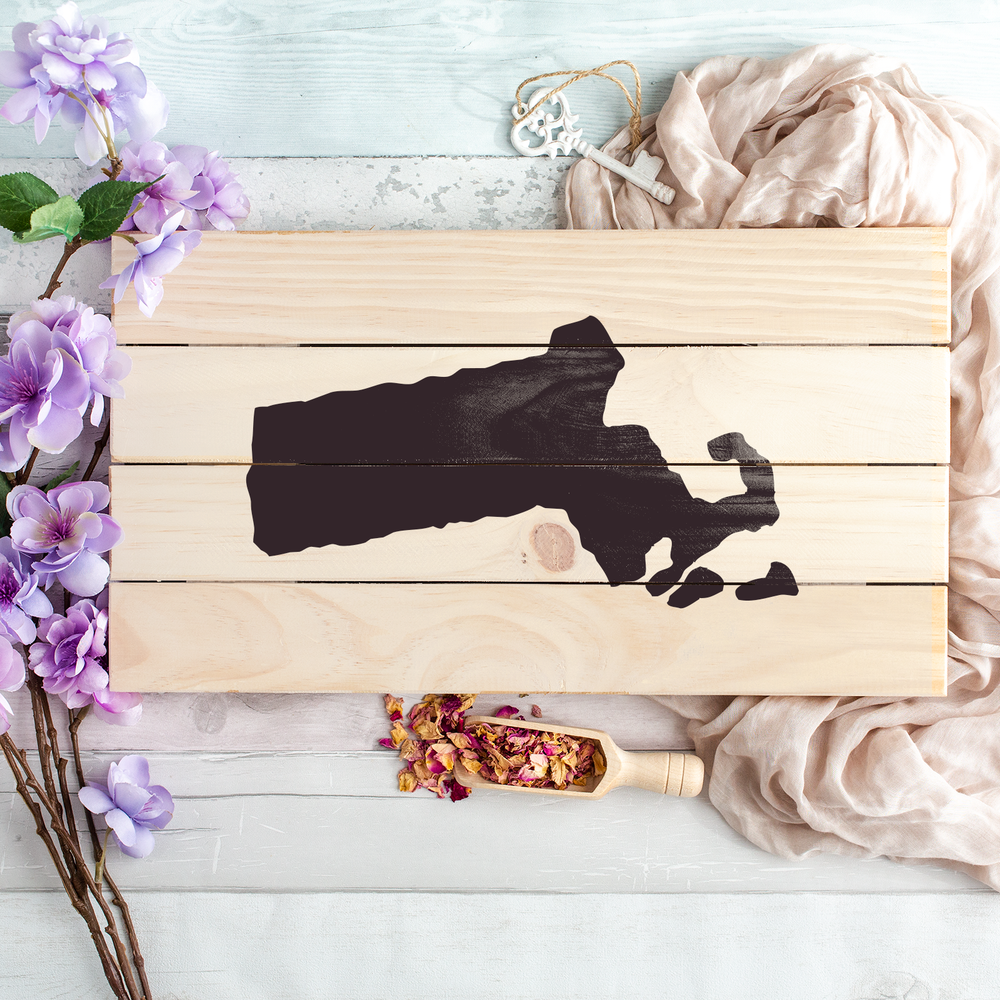 Massachusetts State Stencil - Durable & Reusable Mylar Stencils