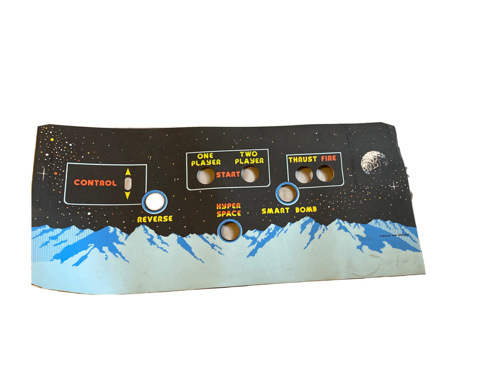 Williams Defender Arcade Control Panel Overlay