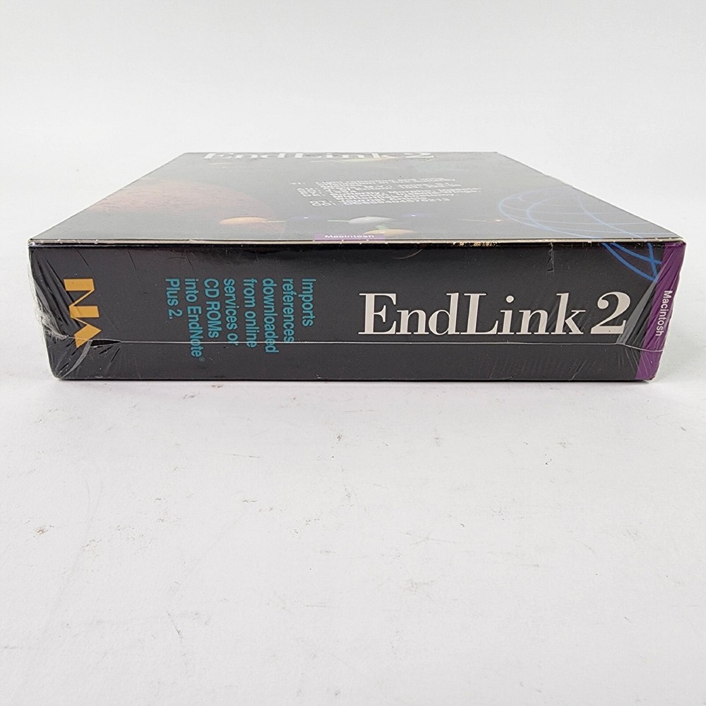 ENDLINK 2 Macintosh Software for EndNote reference/bibliography 1994 SEALED NEW