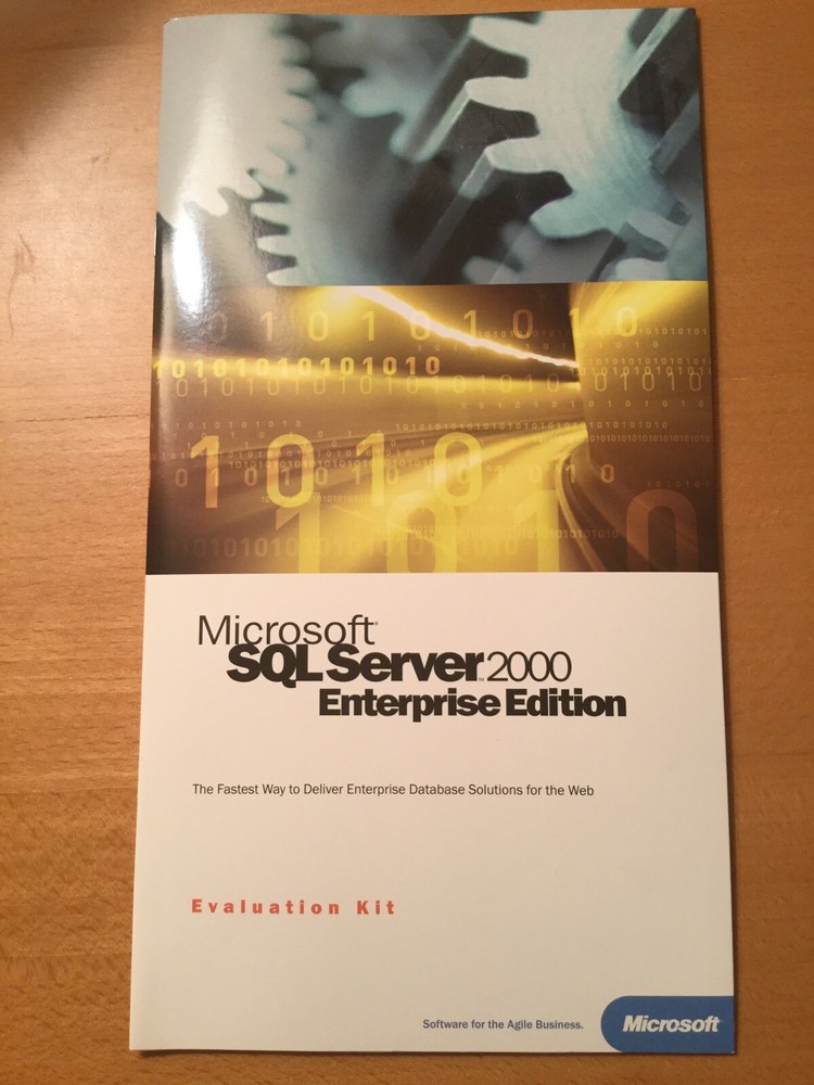 NEW Microsoft SQL Server 2000 Enterprise Edition Evaluation Edition+Resource CD