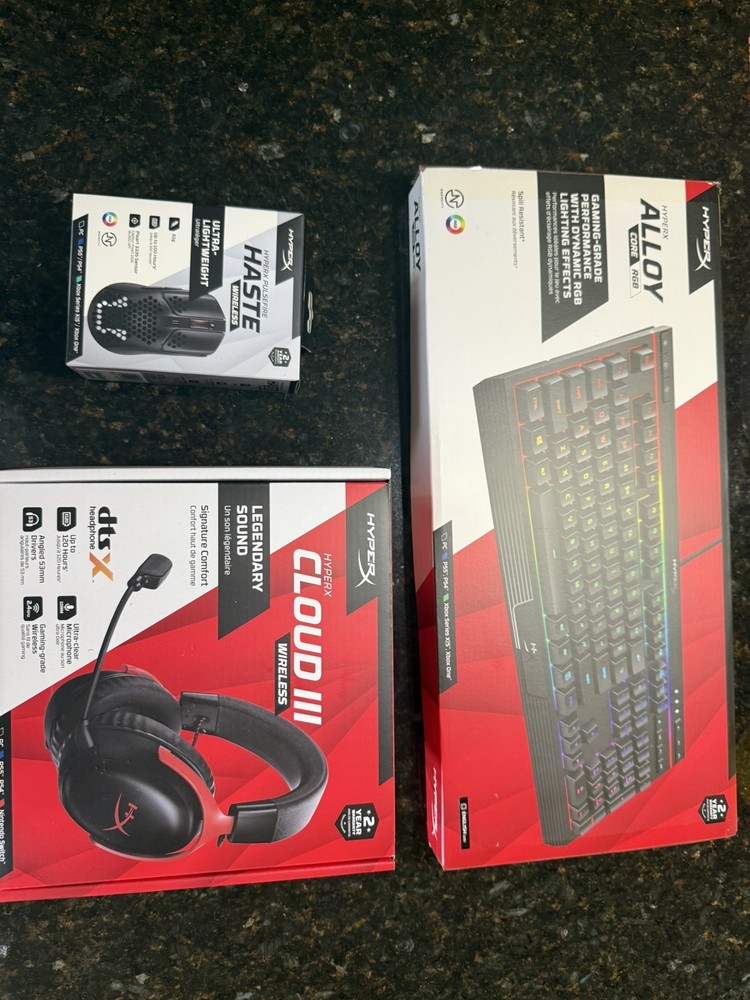 HyperX PC Gaming Bundle Keyboard, Mouse , Wireless Headset