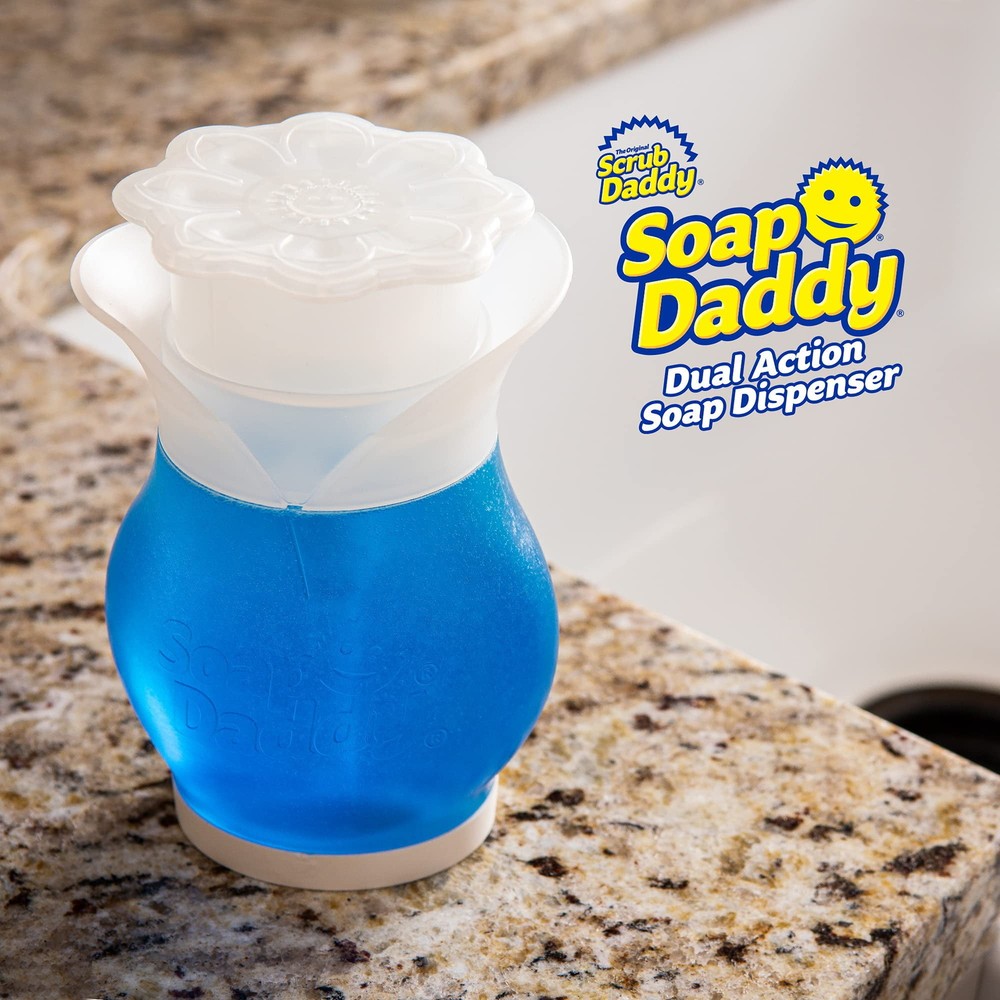 Scrub Daddy Soap Dispenser - Soap Daddy, Dual Action for Kitchen, Refillable