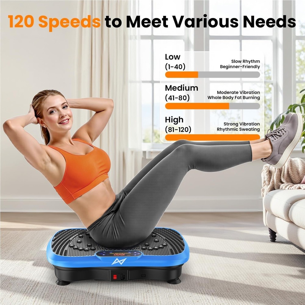 Multi-Purpose Vibration Fitness Board with Maximum Support for 330 lbs Users