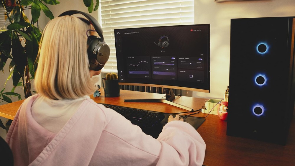 JBL Quantum six five zero wireless gaming headset with mic long battery life