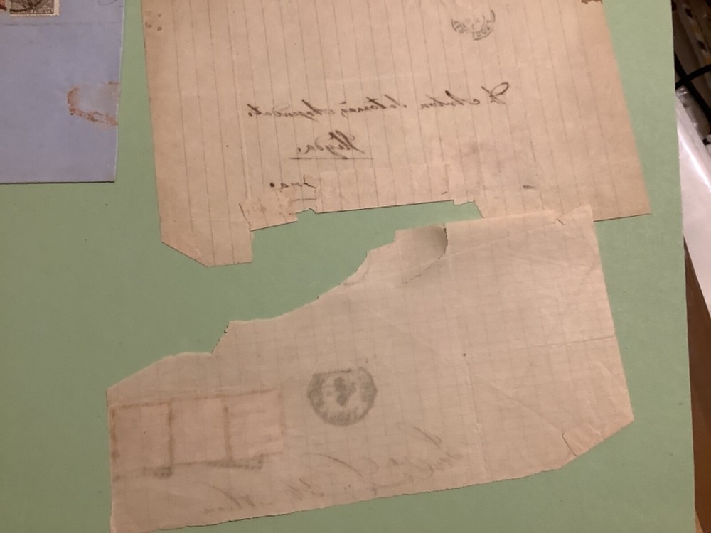 Spain 1870?s part postal cover 2 items Ref A1779